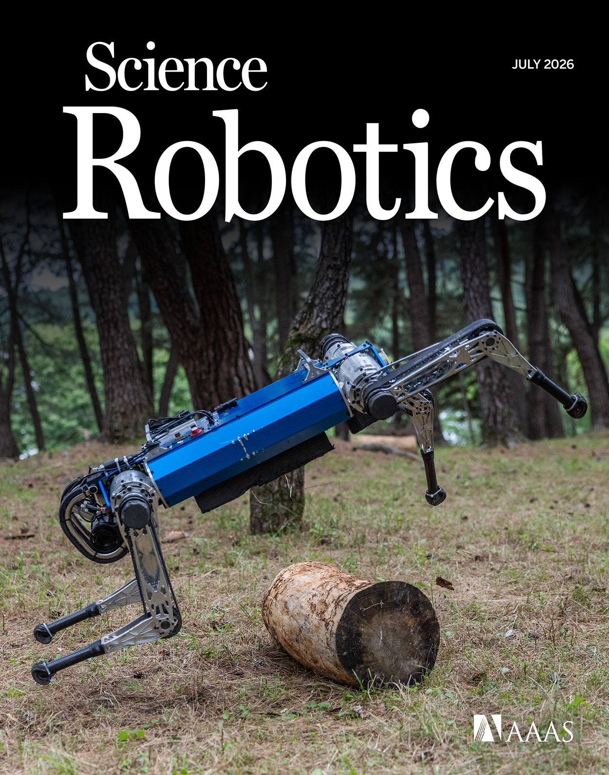 Science Robotics July 2026 cover featuring KAIST HOUND
